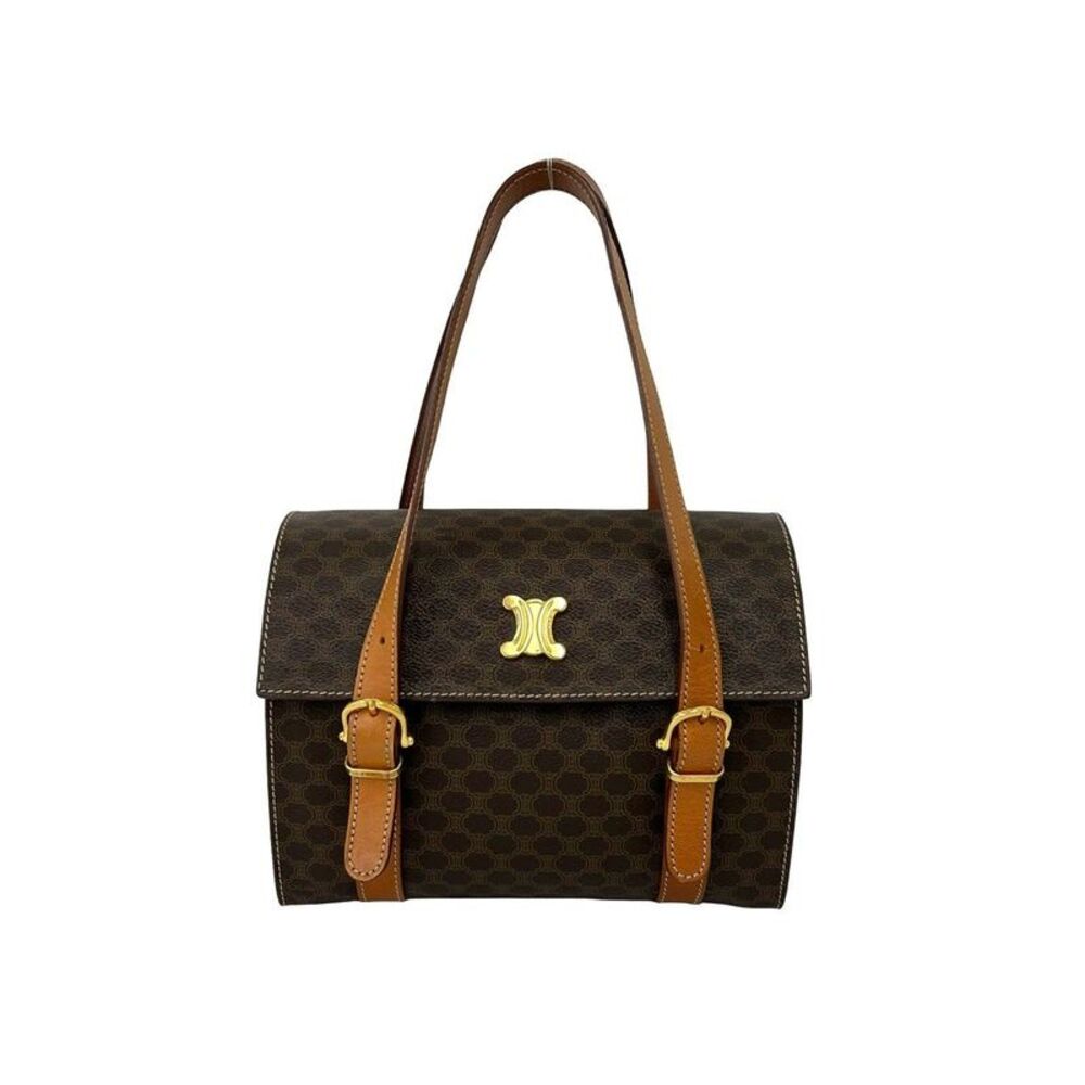 Celine Macadam Blazon Leather Handbag